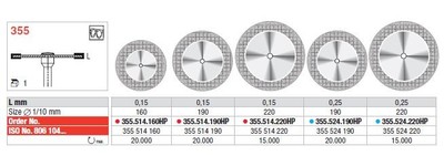Dijamantni separirni disk SUPERFLEX 355, 356, 357
