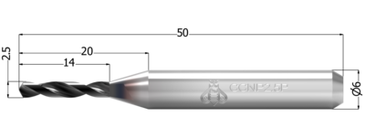 2,5 mm - konusno