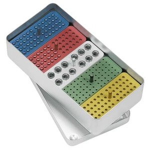 Alu stojalo za endo instrumente s pokrovom.204X105X54 mm