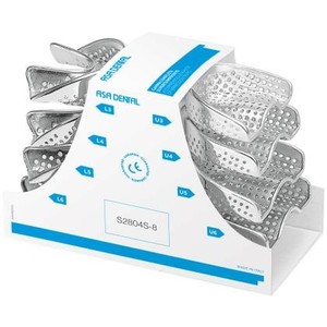 Maxi Set 8 Impression Trays "PERMA-LOCK HIGH GRIP"