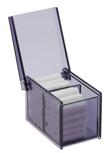 Dental rolls, with partition for two different sizes, smoked