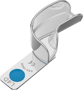 S.S. Impression Tray "PERMA-LOCK" partial solid lower N.L4D