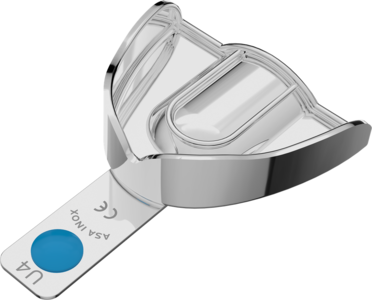 S.S. Impression Tray "PERMA-LOCK" solid upper N.4