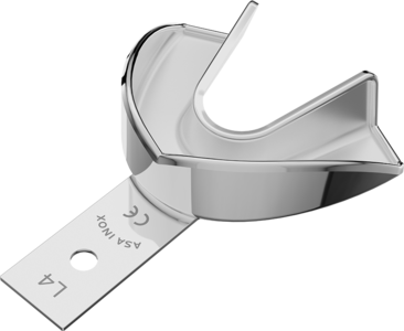 S.S. Impression Tray "PERMA-LOCK" solid upper N.4/L