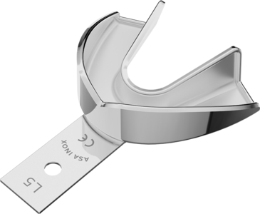 S.S. Impression Tray "PERMA-LOCK" solid upper N.5/L