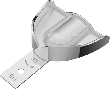 S.S. Impression Tray "PERMA-LOCK" solid upper N.5/L