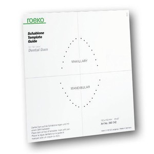 Dental dam template, standard