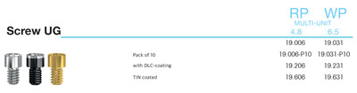 Screw UG, Multi-unit RP 4.8