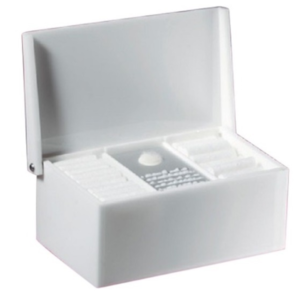 Dental rolls, pellets, cotton wool, 3-compartments, opaque