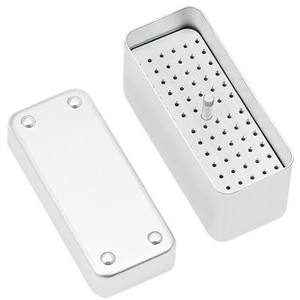 Alu stojalo za endo instrumente s pokrovom.100X44X54  mm