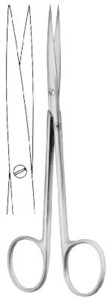 Metzenbaum fino, 145 mm, še posebej fin, ukrivljen, oster-oster